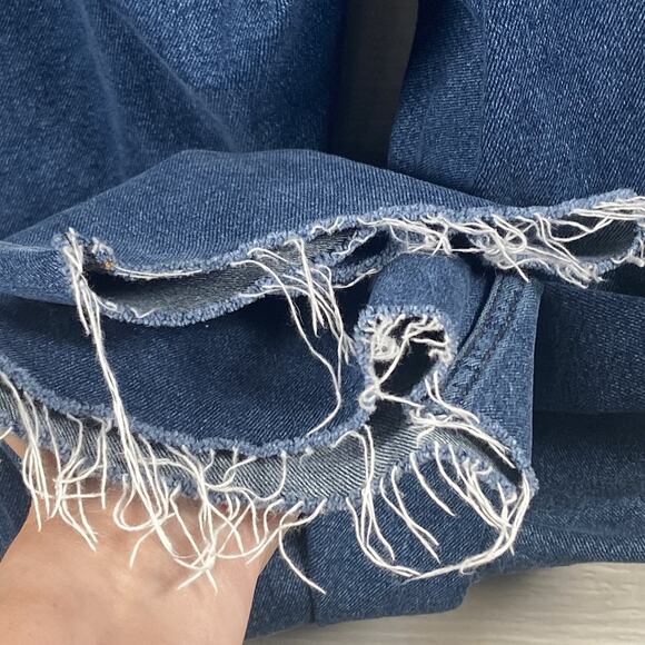 Hollister Ultra High Rise Dad Jeans Women’s Plus 18R 39x30 Distressed Stretch - Picture 5 of 7